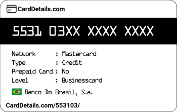 Card Details: 553103