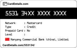 Card Details: 553134
