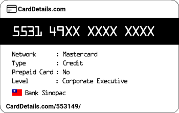 Card Details: 553149