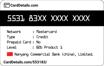 Card Details: 553183