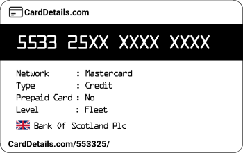 Card Details: 553325