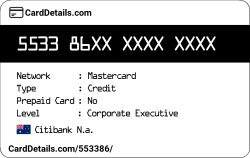 Card Details: 553386