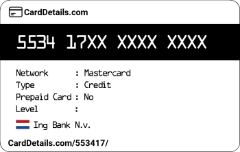 Card Details: 553417