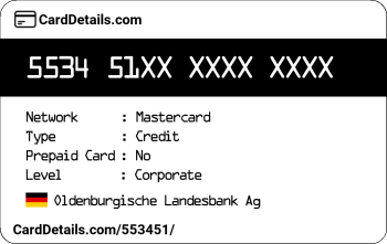 Card Details: 553451