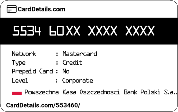 Card Details: 553460