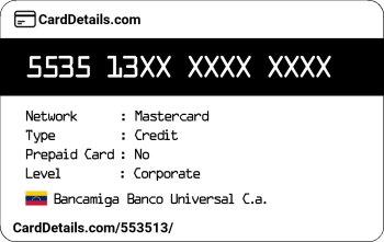 Card Details: 553513
