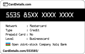 Card Details: 553585