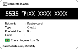 Card Details: 553594