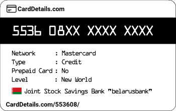 Card Details: 553608