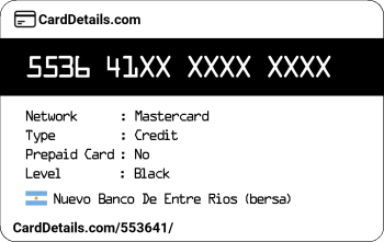 Card Details: 553641