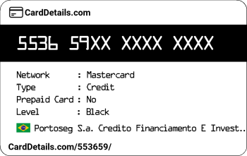 Card Details: 553659