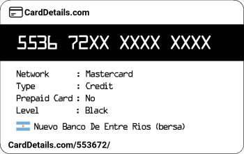Card Details: 553672