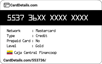 Card Details: 553736