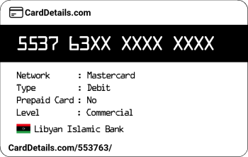 Card Details: 553763