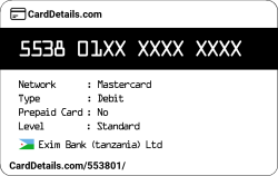Card Details: 553801