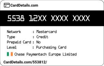 Card Details: 553812