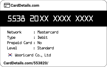 Card Details: 553820