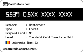 Card Details: 553905