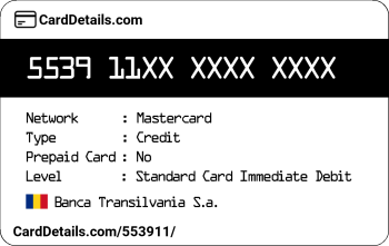 Card Details: 553911
