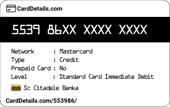 Card Details: 553986