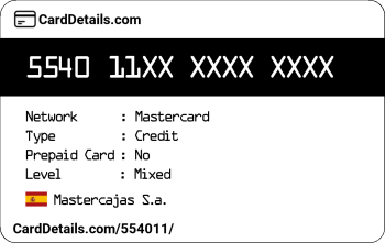 Card Details: 554011