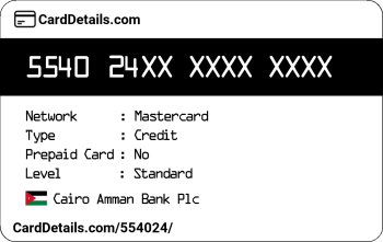 Card Details: 554024