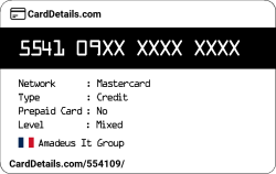 Card Details: 554109