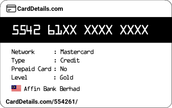 Card Details: 554261