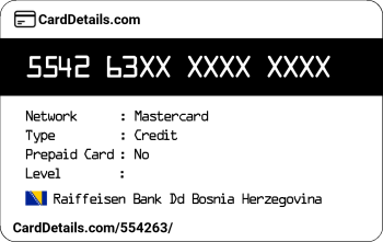 Card Details: 554263