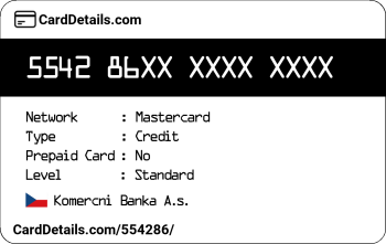 Card Details: 554286