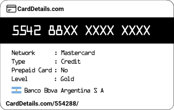 Card Details: 554288