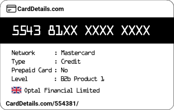 Card Details: 554381