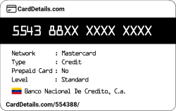 Card Details: 554388