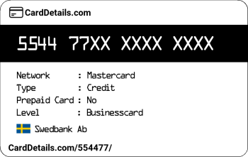 Card Details: 554477