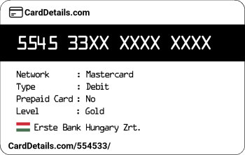 Card Details: 554533