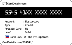 Card Details: 554541