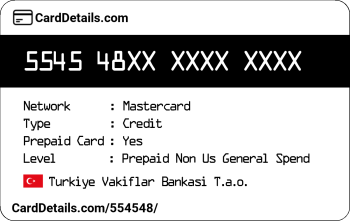 Card Details: 554548