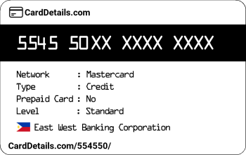 Card Details: 554550