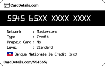 Card Details: 554565