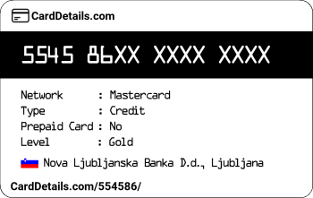 Card Details: 554586