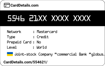 Card Details: 554621