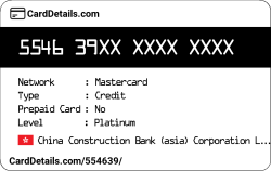 Card Details: 554639
