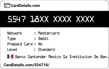 Card Details: 554718