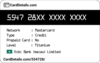 Card Details: 554728