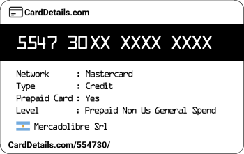 Card Details: 554730