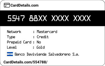 Card Details: 554788