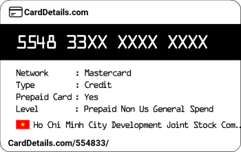 Card Details: 554833