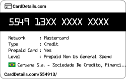Card Details: 554913