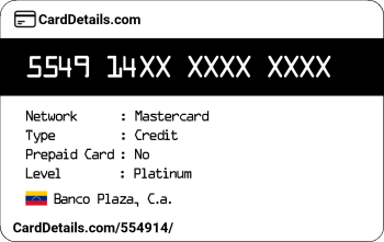 Card Details: 554914