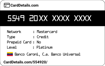 Card Details: 554920